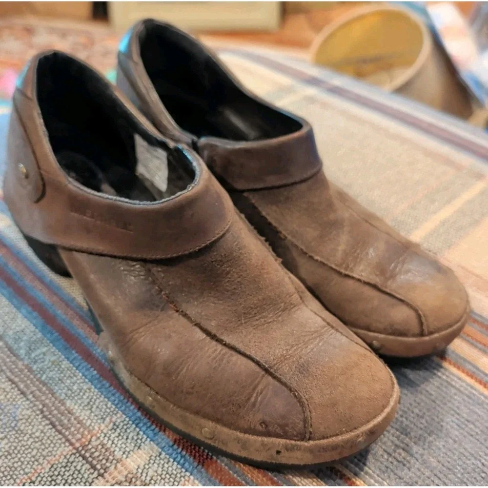 Merrell Luxe Espresso Womens Slip On Clog Size 7 Brown Leather Shoes